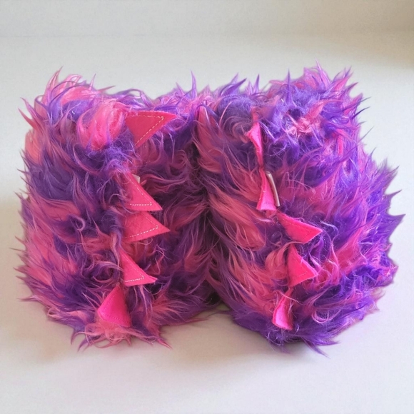Lazy One Monster White Claw Paw Pink Halloween Costume Night Time  Cozy Slippers - Picture 13 of 16